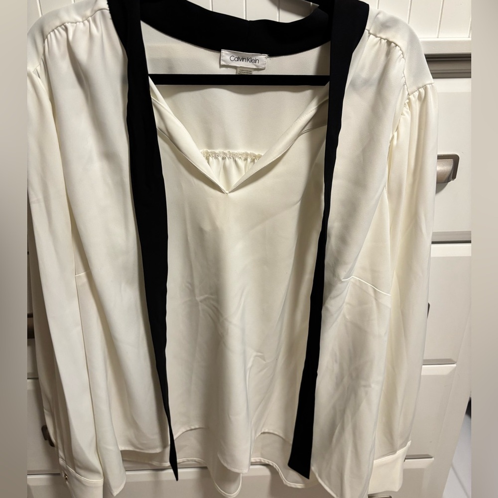 Calvin Klein Neck Tie Blouse